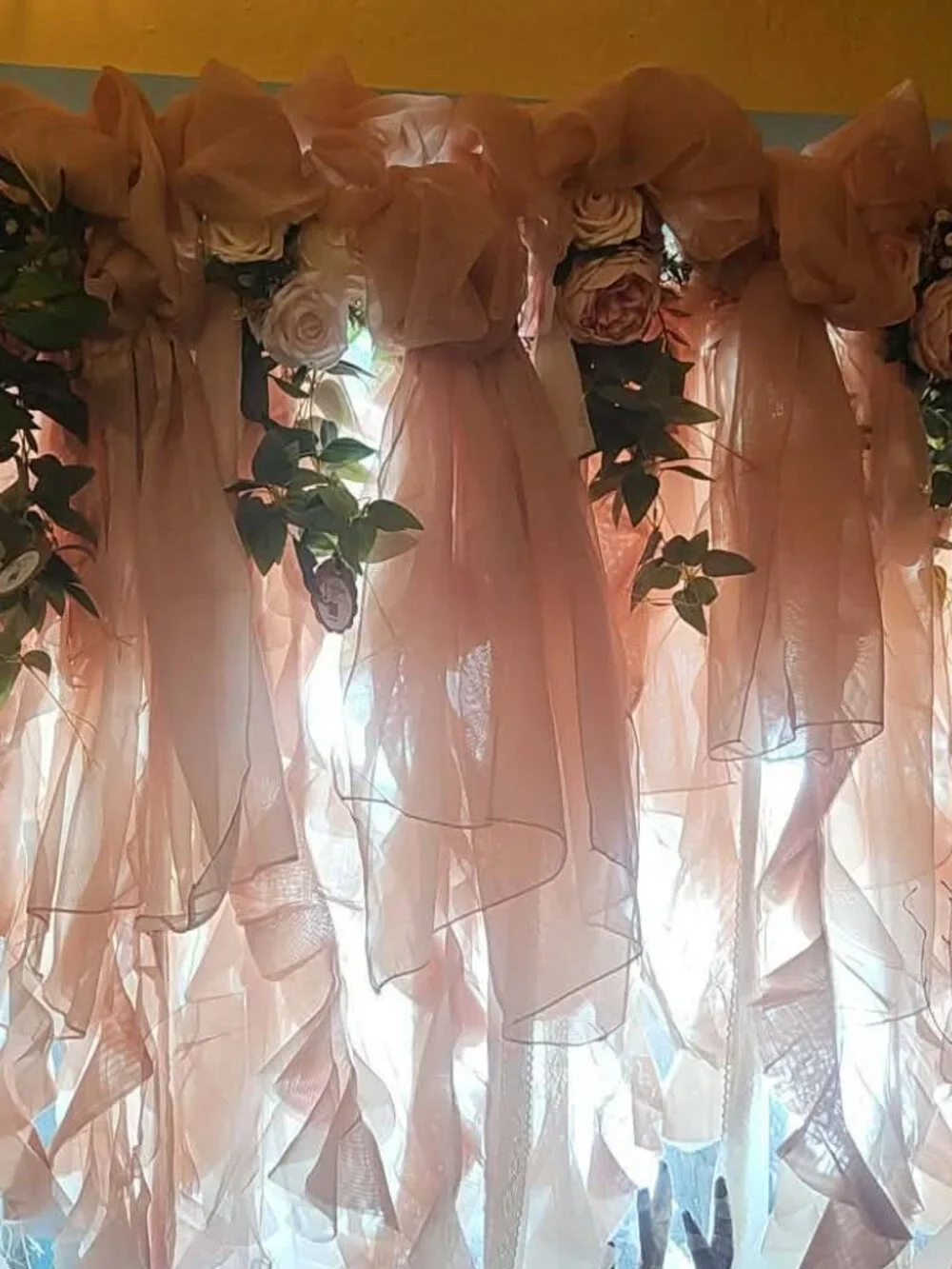 Beautiful, handmade set of 12 luxury wedding aisle/chair coverings!